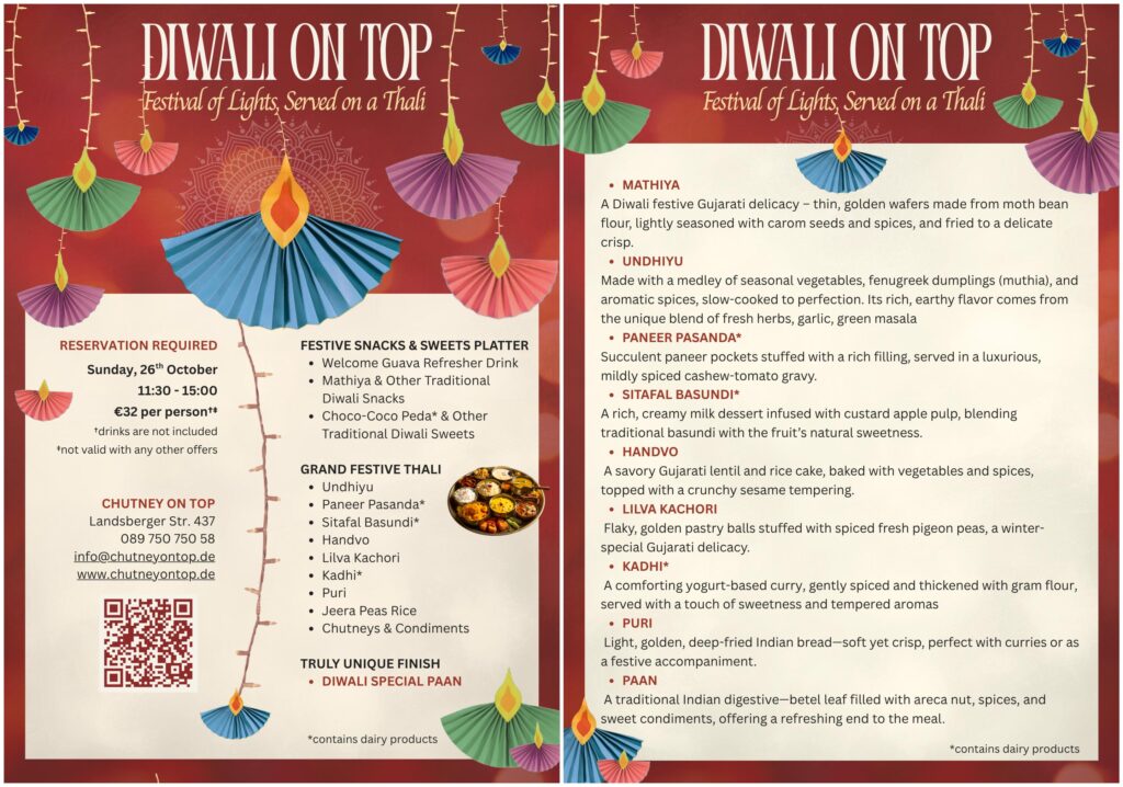 Chutney On Top Diwali Special Thali Menu